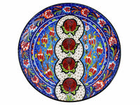 30 cm Turkish Plate Flower Collection Blue Ceramic Sydney Grand Bazaar 3 