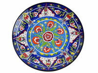 30 cm Turkish Plate Flower Collection Blue Ceramic Sydney Grand Bazaar 4 