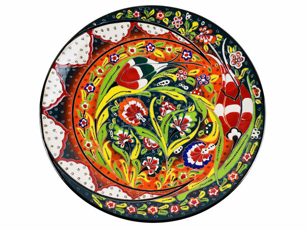 30 cm Turkish Plate Flower Collection Green Ceramic Sydney Grand Bazaar 1 