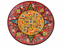 30 cm Turkish Plate Flower Collection Red Ceramic Sydney Grand Bazaar 2 
