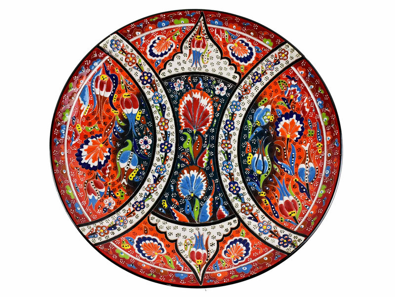 30 cm Turkish Plate Flower Collection Red Ceramic Sydney Grand Bazaar 1 