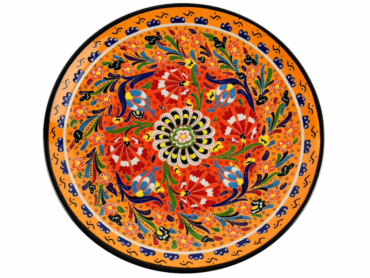 30 cm Turkish Plate Flower Collection Yellow Ceramic Sydney Grand Bazaar 1 