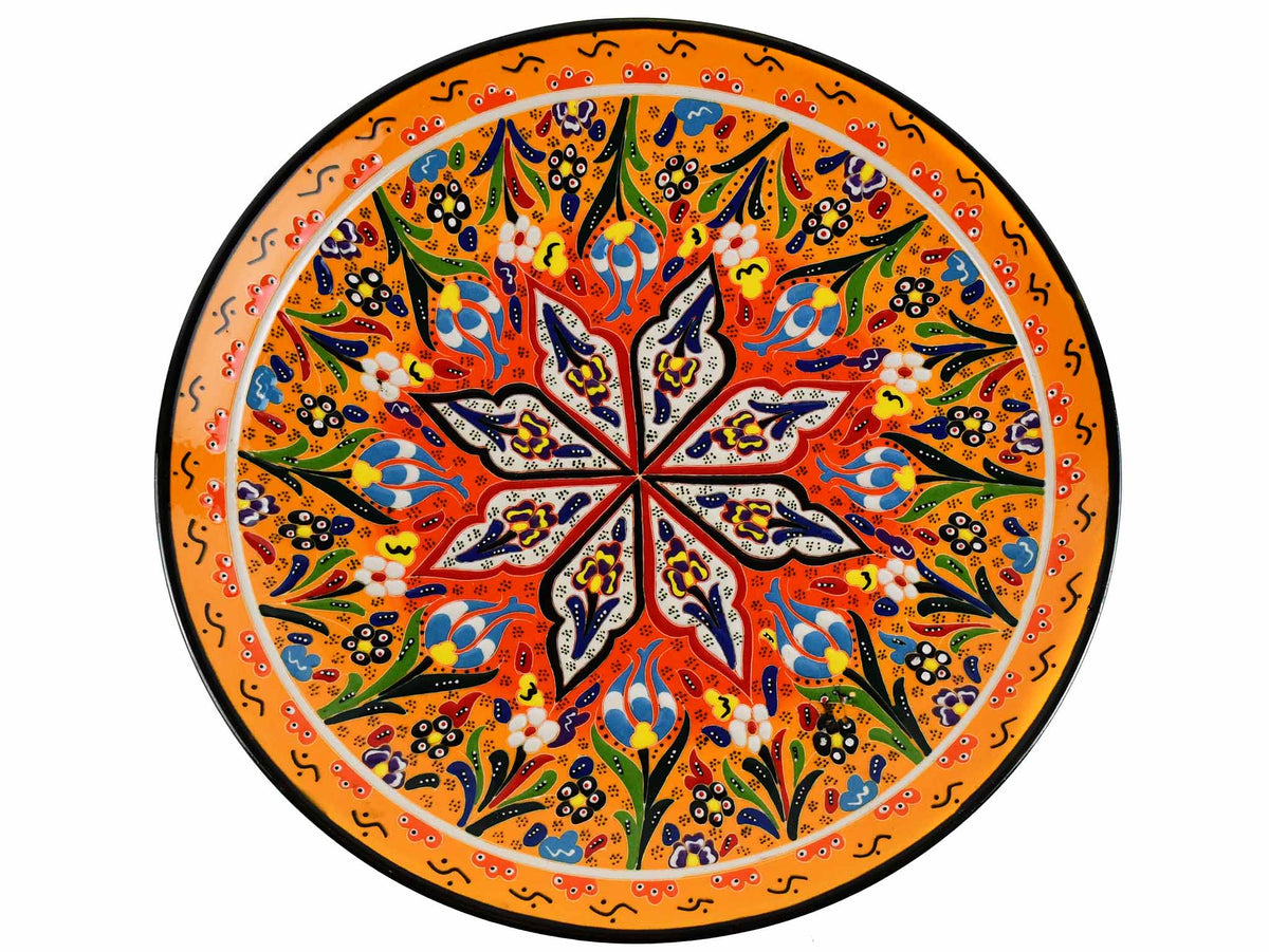 30 cm Turkish Plate Flower Collection Yellow Ceramic Sydney Grand Bazaar 2 