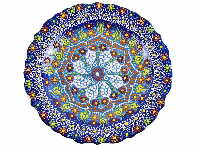 30 cm Turkish Plate New Lace Collection Blue Ceramic Sydney Grand Bazaar 3 
