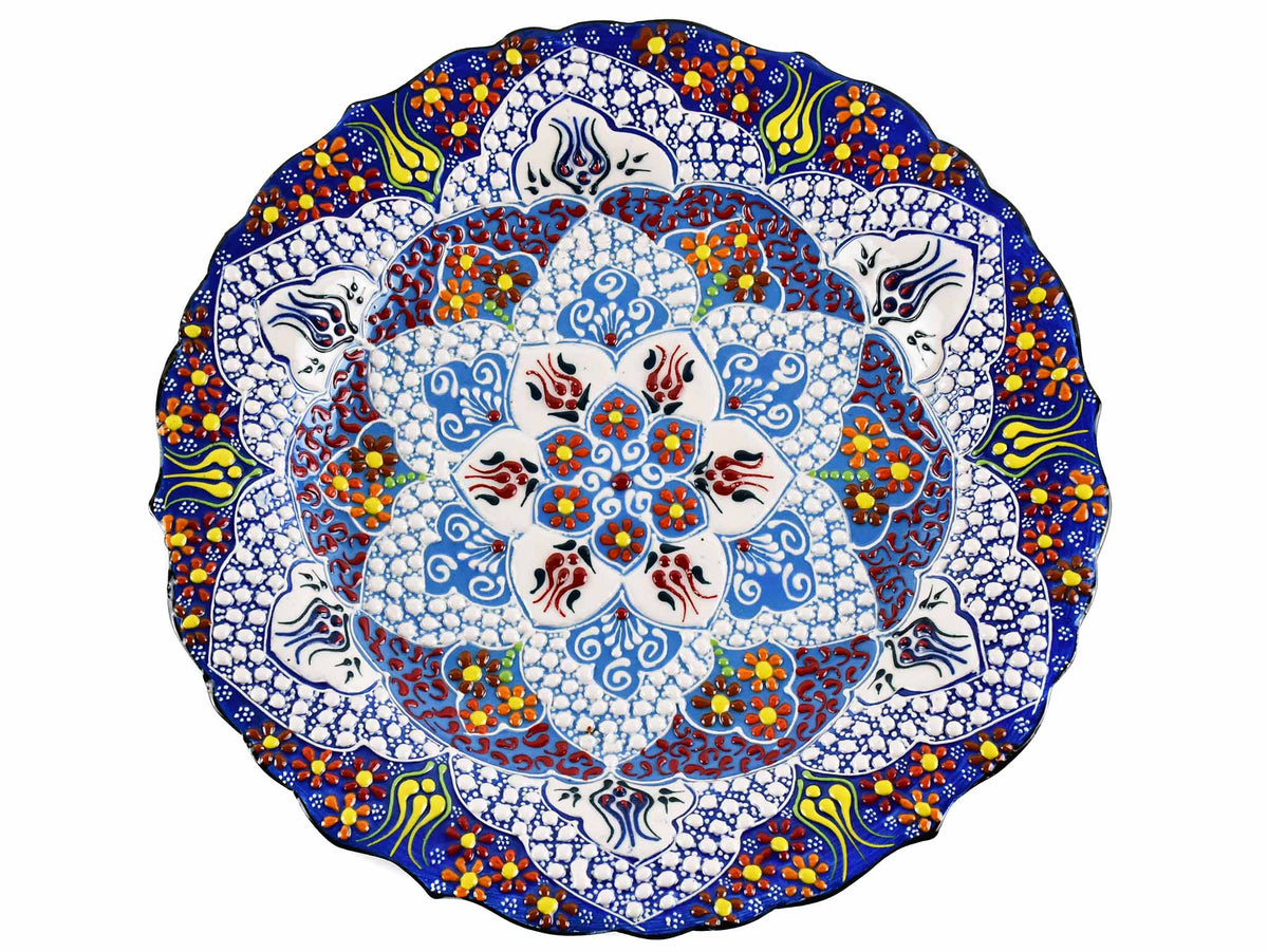 30 cm Turkish Plate New Lace Collection Blue Ceramic Sydney Grand Bazaar 2 