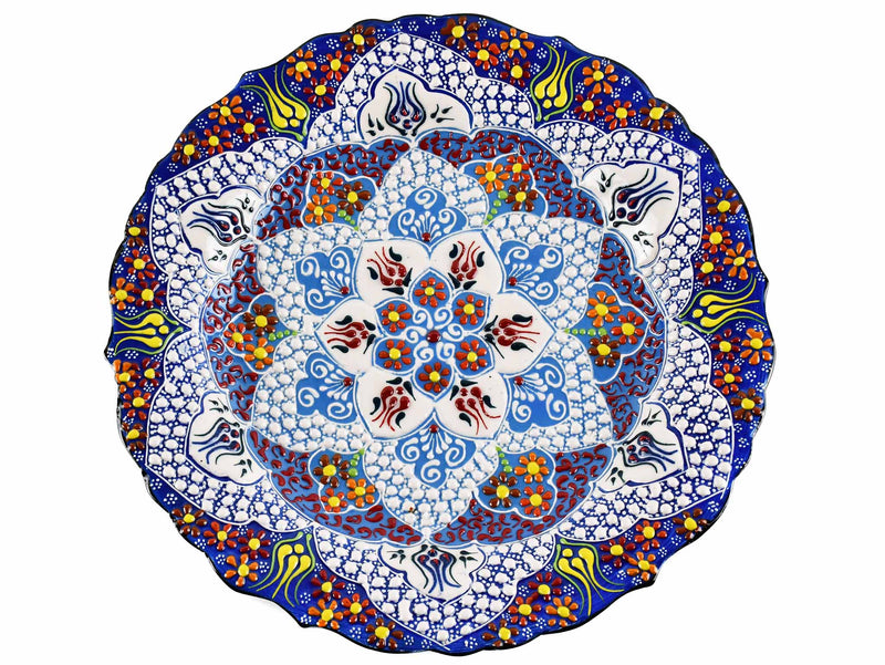 30 cm Turkish Plate New Lace Collection Blue Ceramic Sydney Grand Bazaar 2 