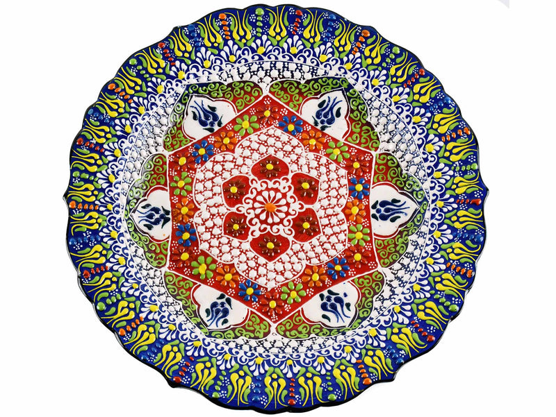 30 cm Turkish Plate New Lace Collection Blue Ceramic Sydney Grand Bazaar 1 