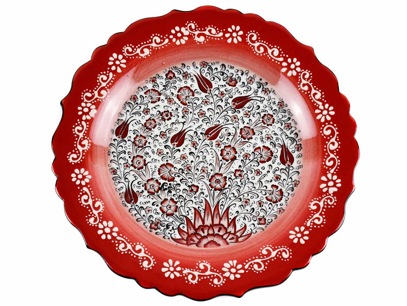 30 cm Turkish Plate New Millenium Collection Red Ceramic Sydney Grand Bazaar 