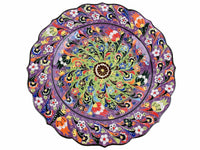 30 cm Turkish Plate Special Flower Collection Purple Ceramic Sydney Grand Bazaar 2 