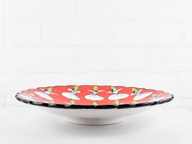 30 cm Turkish Plate Whirling Dervish Collection Red Ceramic Sydney Grand Bazaar 