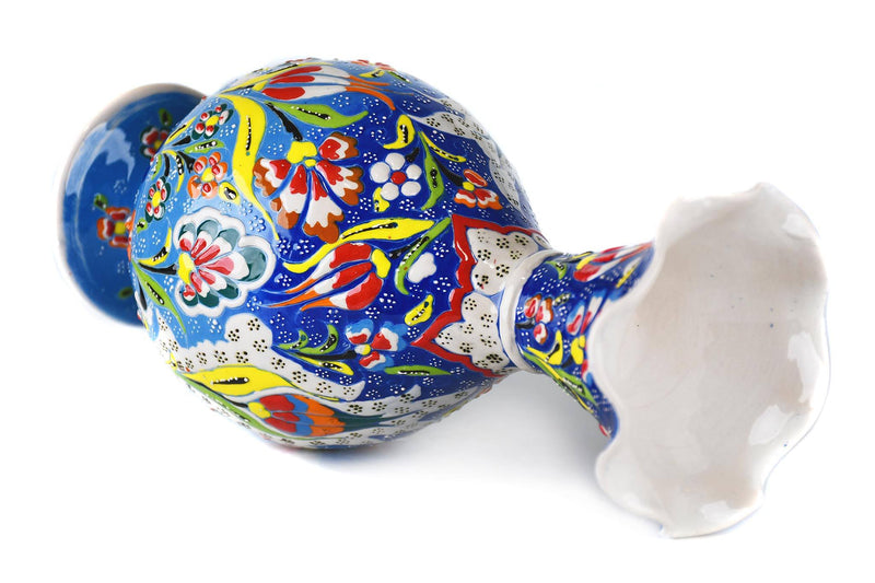 30 cm Turkish Vase Flower Blue Ceramic Sydney Grand Bazaar 