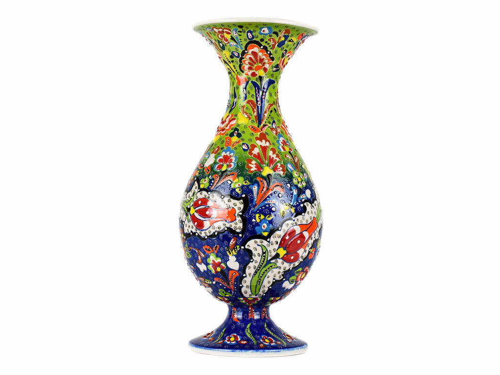 30 cm Turkish Vase Flower Light Green Blue Ceramic Sydney Grand Bazaar 