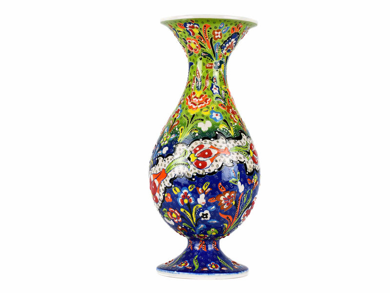 30 cm Turkish Vase Flower Light Green Blue Ceramic Sydney Grand Bazaar 