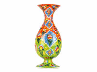 30 cm Turkish Vase Flower Orange Light Green Ceramic Sydney Grand Bazaar 