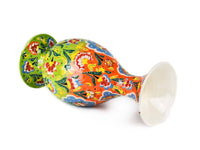 30 cm Turkish Vase Flower Orange Light Green Ceramic Sydney Grand Bazaar 