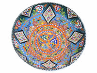 30 cm Turkish Bowls Flower Green Blue