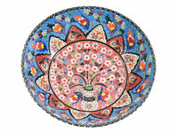 30 cm Turkish Bowls Tree of Life Light Blue Pink