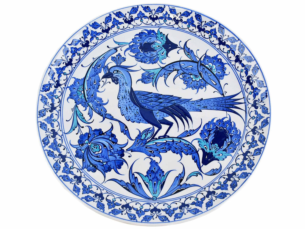 33 cm Turkish Plate Blue Iznik Collection Design 1 Ceramic Sydney Grand Bazaar 