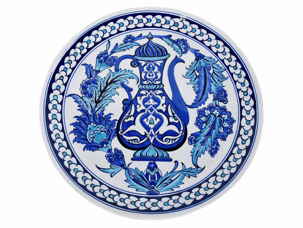 33 cm Turkish Plate Blue Iznik Collection Design 10 Ceramic Sydney Grand Bazaar 