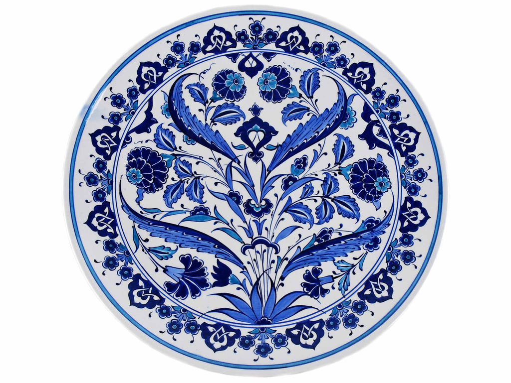 33 cm Turkish Plate Blue Iznik Collection Design 12 Ceramic Sydney Grand Bazaar 