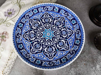 33 cm Turkish Plate Blue Iznik Collection Design 13 Ceramic Sydney Grand Bazaar 