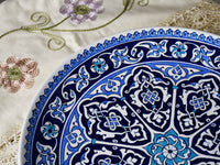 33 cm Turkish Plate Blue Iznik Collection Design 13 Ceramic Sydney Grand Bazaar 