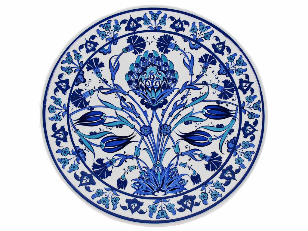 33 cm Turkish Plate Blue Iznik Collection Design 15 Ceramic Sydney Grand Bazaar 