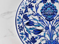 33 cm Turkish Plate Blue Iznik Collection Design 15 Ceramic Sydney Grand Bazaar 