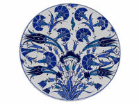 33 cm Turkish Plate Blue Iznik Collection Design 16 Ceramic Sydney Grand Bazaar 