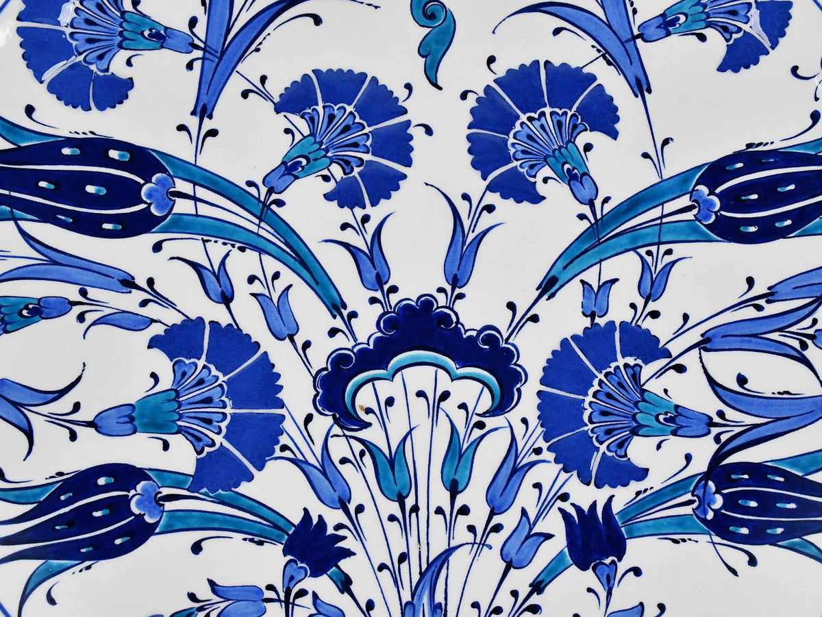 33 cm Turkish Plate Blue Iznik Collection Design 16 Ceramic Sydney Grand Bazaar 