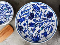 33 cm Turkish Plate Blue Iznik Collection Design 17 Ceramic Sydney Grand Bazaar 