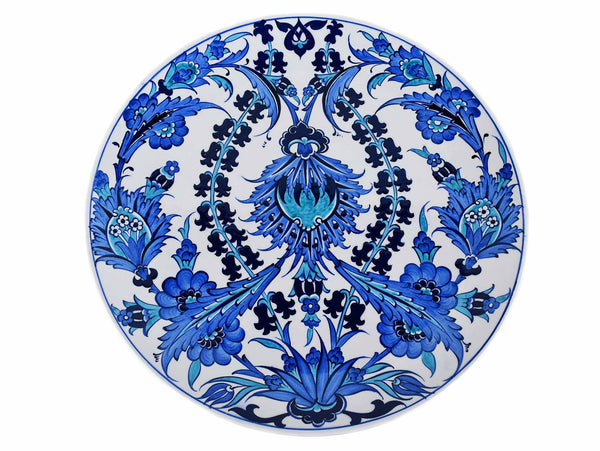 33 cm Turkish Plate Blue Iznik Collection Design 18 Ceramic Sydney Grand Bazaar 