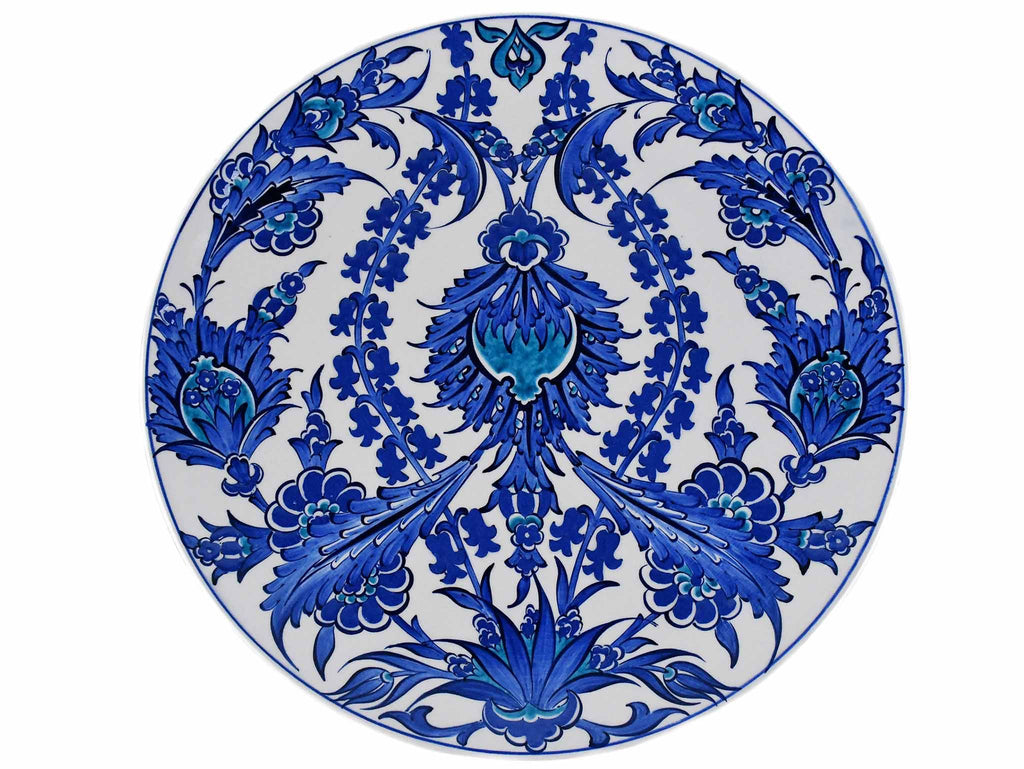 33 cm Turkish Plate Blue Iznik Collection Design 2 Ceramic Sydney Grand Bazaar 
