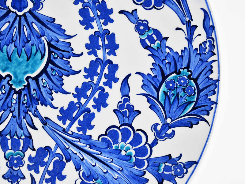 33 cm Turkish Plate Blue Iznik Collection Design 2 Ceramic Sydney Grand Bazaar 