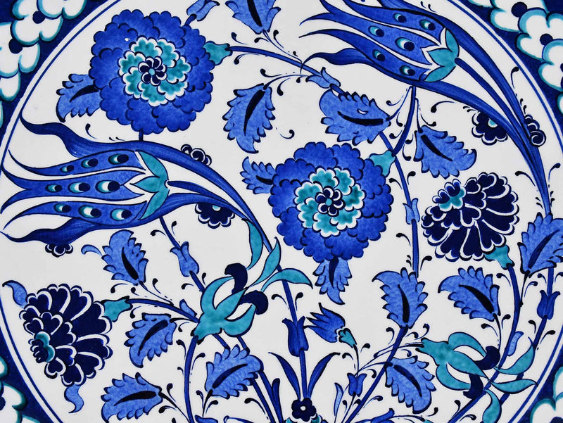33 cm Turkish Plate Blue Iznik Collection Design 21 Ceramic Sydney Grand Bazaar 