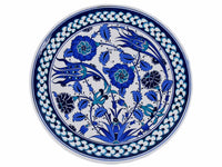 33 cm Turkish Plate Blue Iznik Collection Design 21 Ceramic Sydney Grand Bazaar 