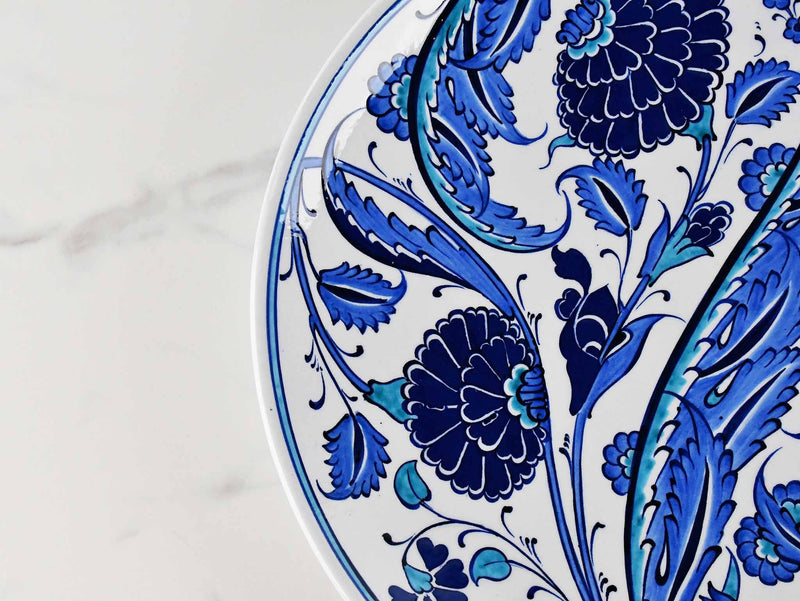 33 cm Turkish Plate Blue Iznik Collection Design 22 Ceramic Sydney Grand Bazaar 