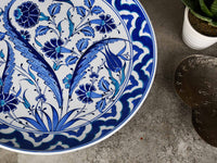 33 cm Turkish Plate Blue Iznik Collection Design 5 Ceramic Sydney Grand Bazaar 