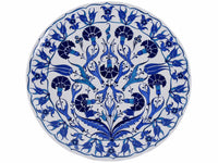 33 cm Turkish Plate Blue Iznik Collection Design 6 Ceramic Sydney Grand Bazaar 