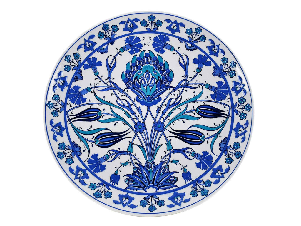 33 cm Turkish Plate Blue Iznik Collection Design 8 Ceramic Sydney Grand Bazaar 