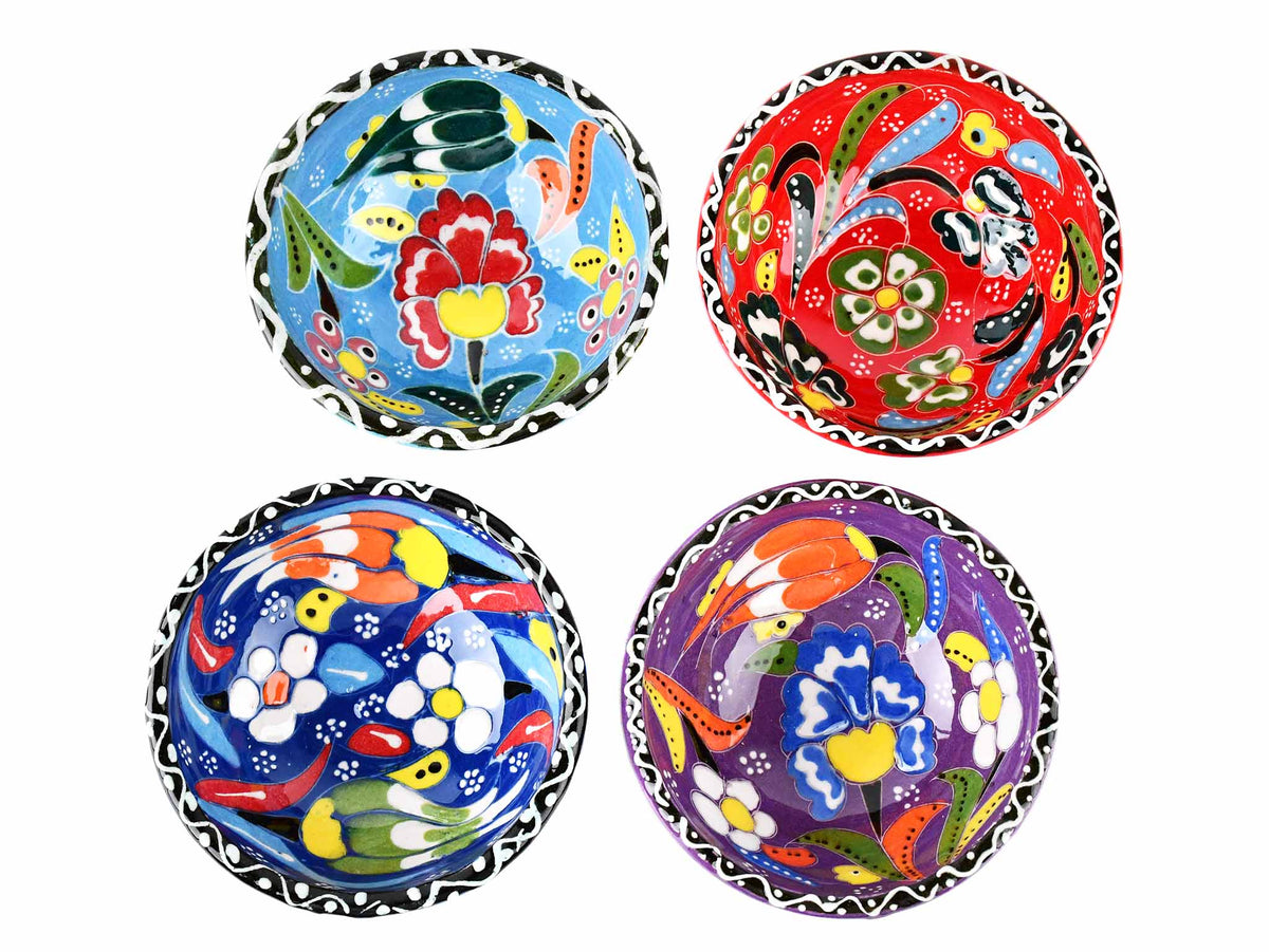 5 cm Turkish Bowl Flower Collection Set of 4 Ceramic Sydney Grand Bazaar 