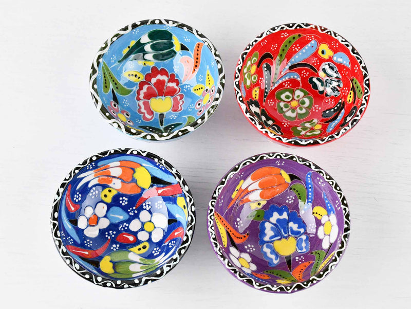 5 cm Turkish Bowl Flower Collection Set of 4 Ceramic Sydney Grand Bazaar Mixed 1 