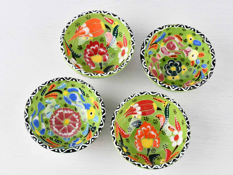 5 cm Turkish Bowl Flower Collection Set of 4 Ceramic Sydney Grand Bazaar Light green 