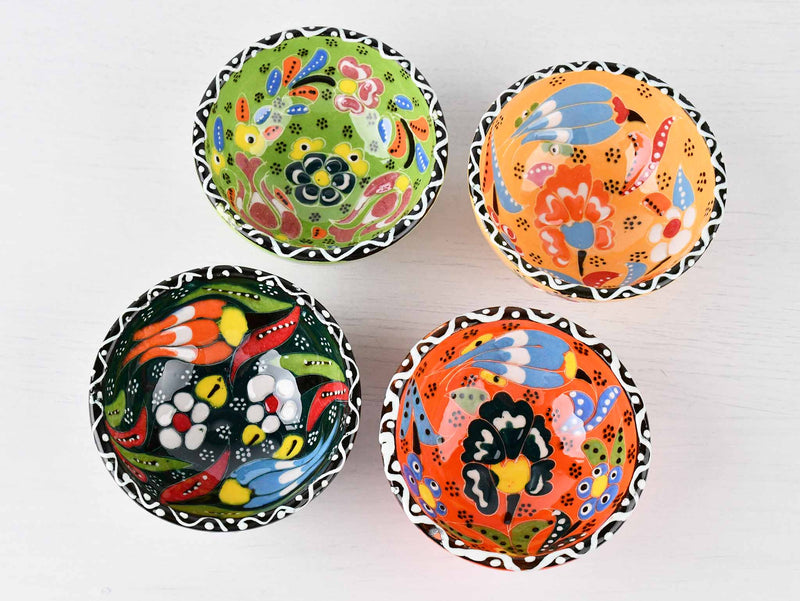 5 cm Turkish Bowl Flower Collection Set of 4 Ceramic Sydney Grand Bazaar Mixed 2 