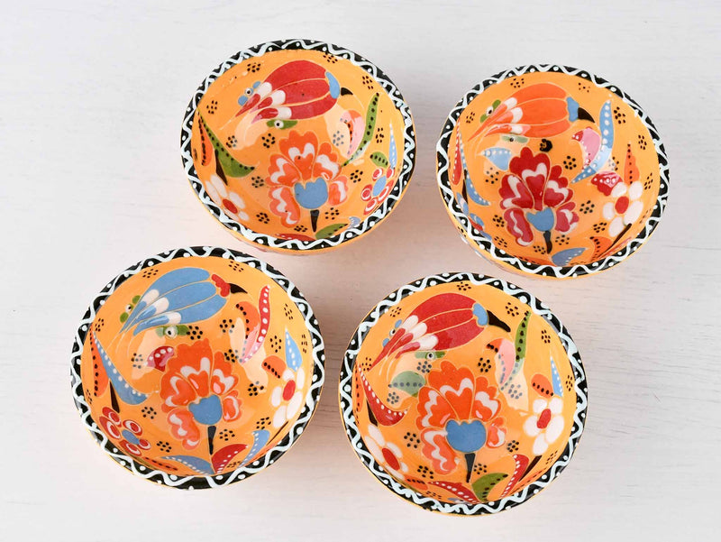 5 cm Turkish Bowl Flower Collection Set of 4 Ceramic Sydney Grand Bazaar Yellow 2 