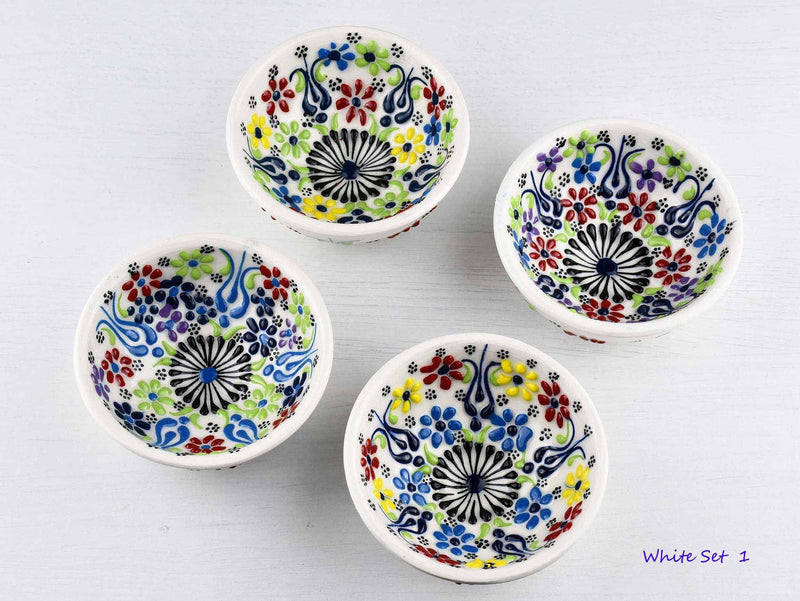5 cm Turkish Bowls Dantel Collection Set of 4 Ceramic Sydney Grand Bazaar White 1 