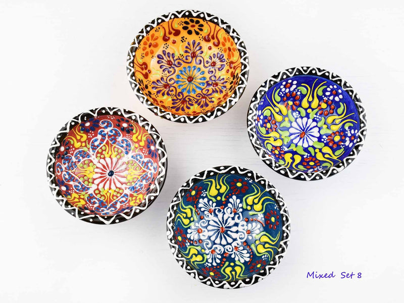 5 cm Turkish Bowls Dantel Nimet Set of 4 Ceramic Sydney Grand Bazaar Mixed set 8 