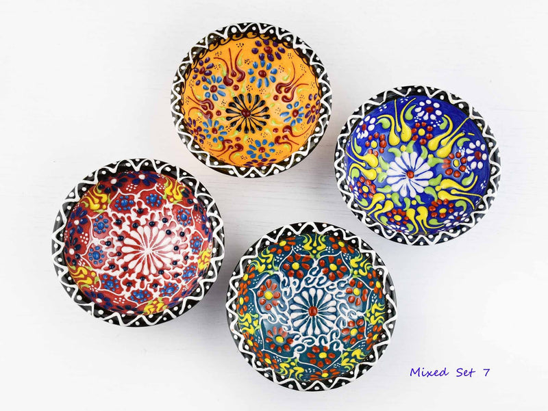 5 cm Turkish Bowls Dantel Nimet Set of 4 Ceramic Sydney Grand Bazaar Mixed set 7 