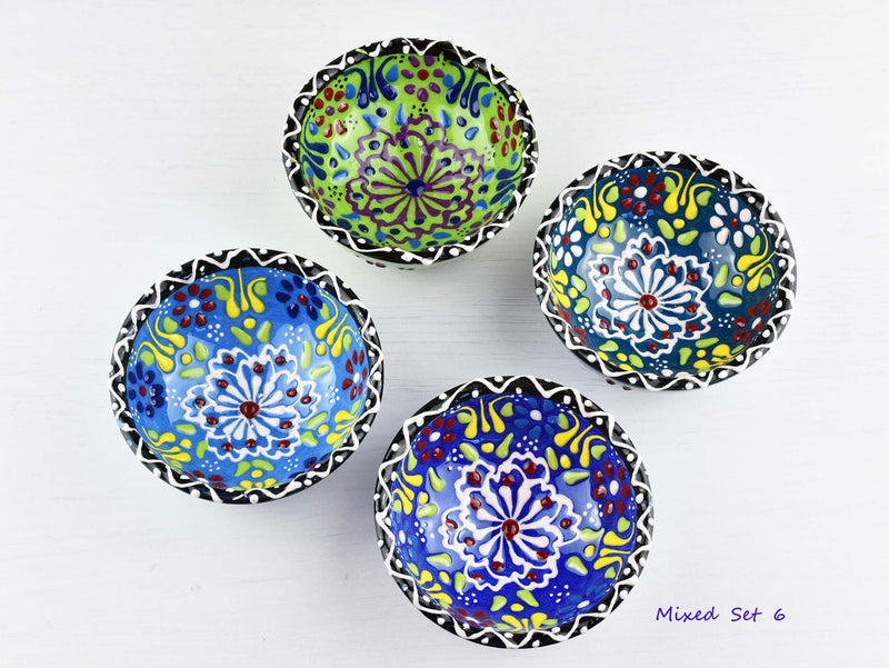 5 cm Turkish Bowls Dantel Nimet Set of 4 Ceramic Sydney Grand Bazaar Mixed set 6 