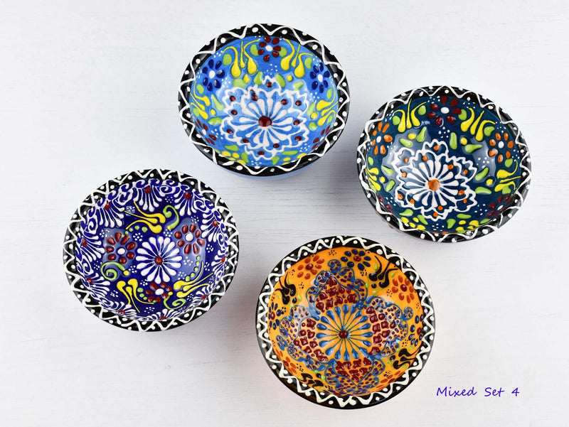 5 cm Turkish Bowls Dantel Nimet Set of 4 Ceramic Sydney Grand Bazaar Mixed set 4 